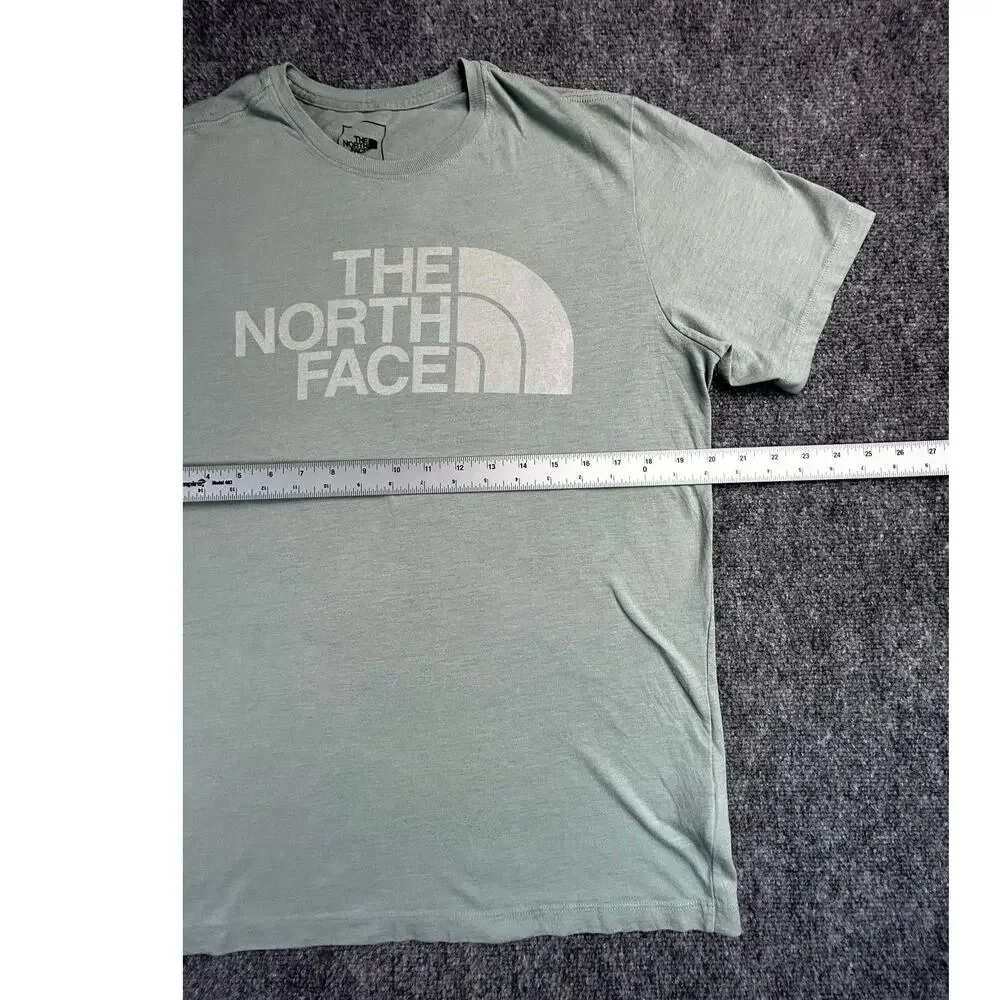 The North Face Logo Graphic T Shirt Men's Large Green Short Sleeve Outdoor Tee